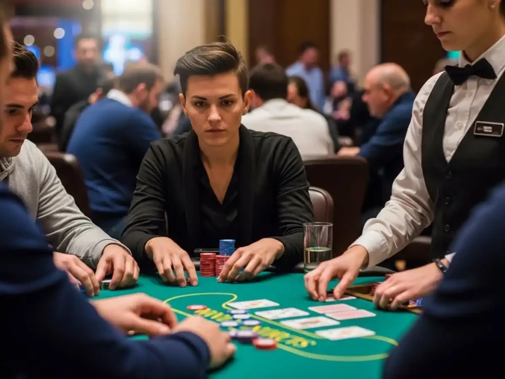 Person playing poker at Phclub Online Casino