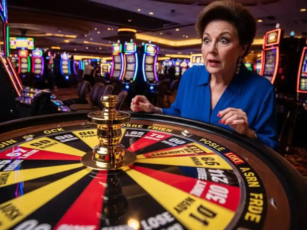 Close-up of hands spinning the Wheel of Fortune at phjoy casino
